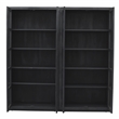Argyle Bookcase in Modern Graphite Black Finish on Reclaimed Solid Wood