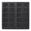 Argyle Bookcase in Modern Graphite Black Finish on Reclaimed Solid Wood