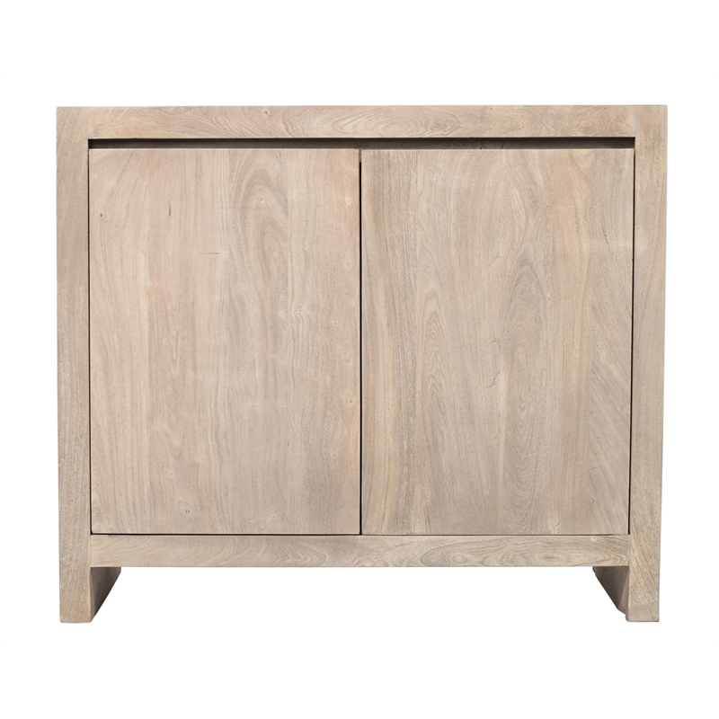 Argyle 2-Door Sideboard in Modern Light Ash Ivory Finish on Reclaimed Solid Wood