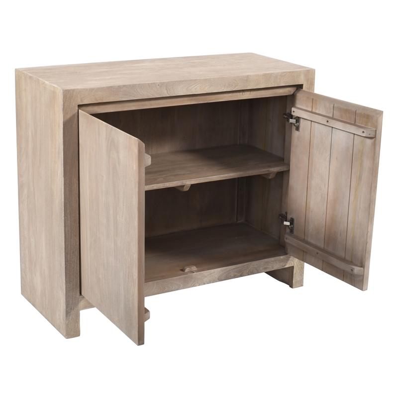 Argyle 2-Door Sideboard in Modern Light Ash Ivory Finish on Reclaimed Solid Wood