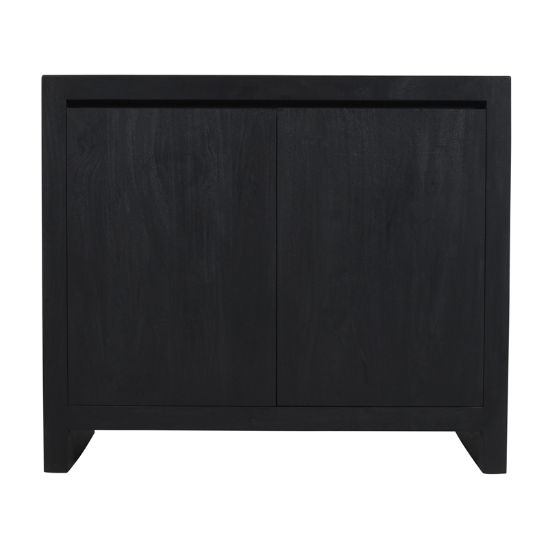 Argyle 2-Door Sideboard in Modern Graphite Black Finish on Reclaimed Solid Wood