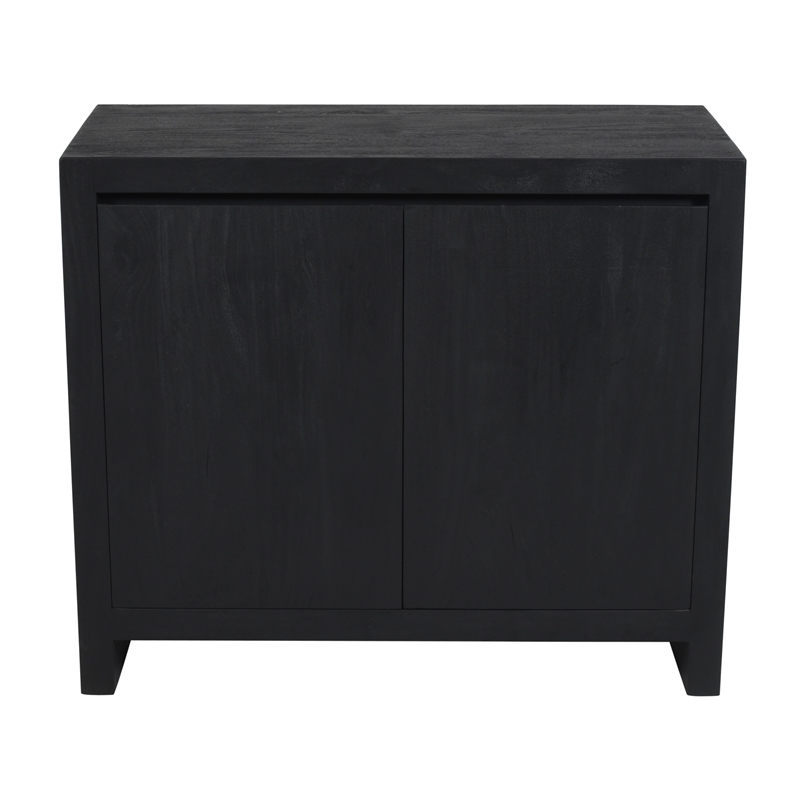 Argyle 2-Door Sideboard in Modern Graphite Black Finish on Reclaimed Solid Wood