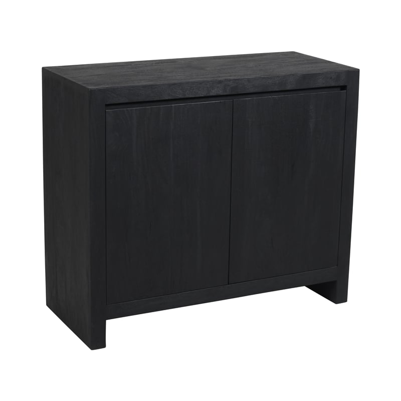 Argyle 2-Door Sideboard in Modern Graphite Black Finish on Reclaimed Solid Wood