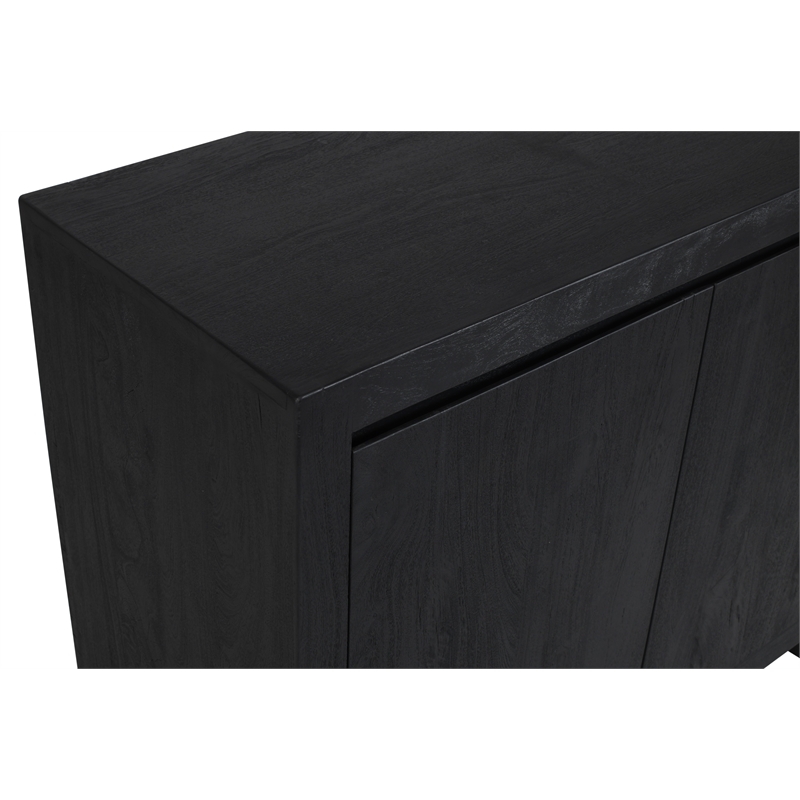 Argyle 2-Door Sideboard in Modern Graphite Black Finish on Reclaimed Solid Wood