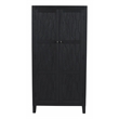 Orchard Tall Cabinet in Transitional Graphite Black Finish Reclaimed Solid Wood