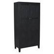 Orchard Tall Cabinet in Transitional Graphite Black Finish Reclaimed Solid Wood