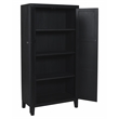 Orchard Tall Cabinet in Transitional Graphite Black Finish Reclaimed Solid Wood