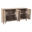 Orchard 4-Door Sideboard Transitional Light Ash Ivory Reclaimed Solid Wood