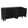 Orchard 4-Door Sideboard in Transitional Graphite Black on Reclaimed Solid Wood