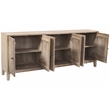 Orchard 6-Door Sideboard Transitional Light Ash Ivory on Reclaimed Solid Wood