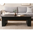 Goliath Cocktail Table in Modern Charcoal Gray Finish on Mango Solid Wood