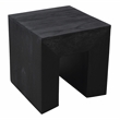Goliath Side Table in Modern Charcoal Gray Finish on Mango Solid Wood