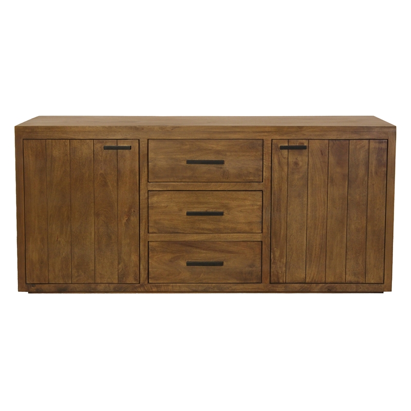 Imperial Sideboard 3-Drawer 2-Door in Transitional Chestnut Finish on Solid Wood