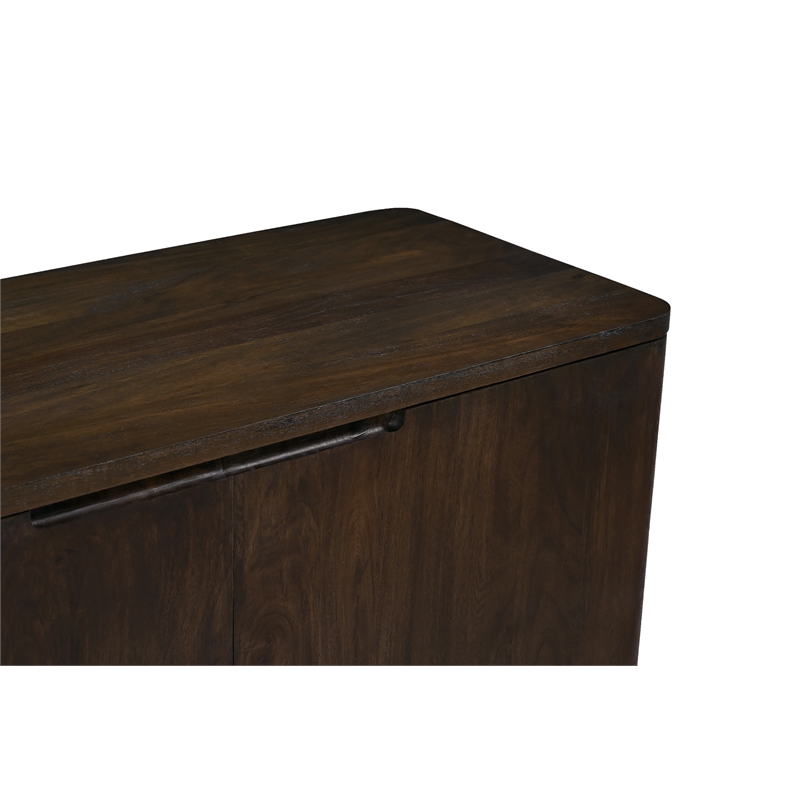 Bernard 2-Door Sideboard in Modern Barista Brown Finish on Acacia Solid Wood