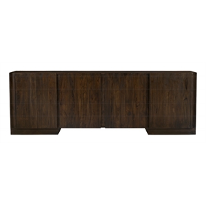 Percy 4-Door Sideboard in Modern Barista Brown Finish on Acacia Solid Wood
