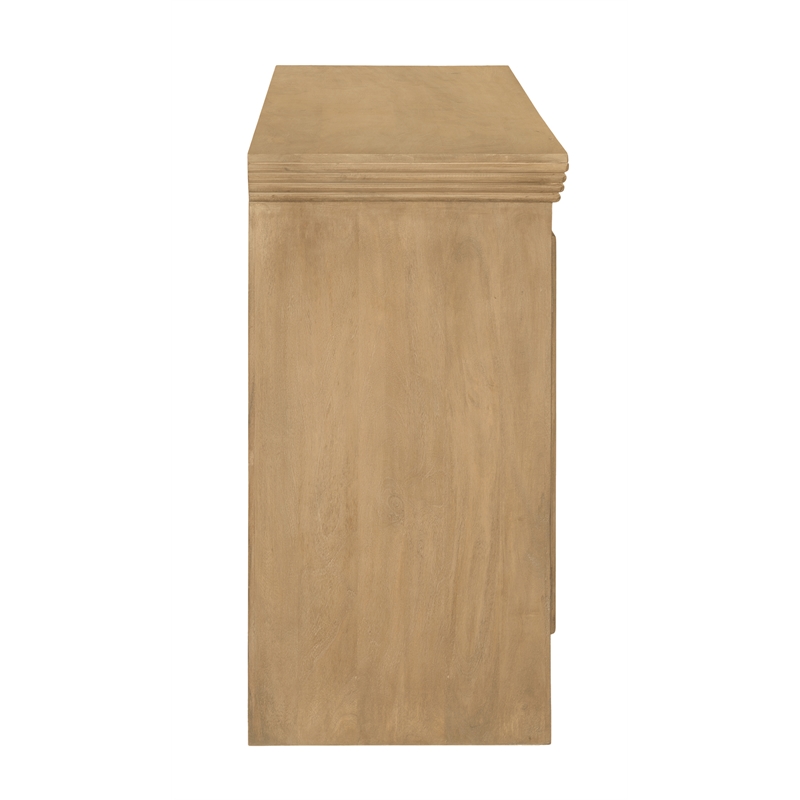 Hearst 4-Drawer Sideboard in Traditional Natural Finish on Solid Wood