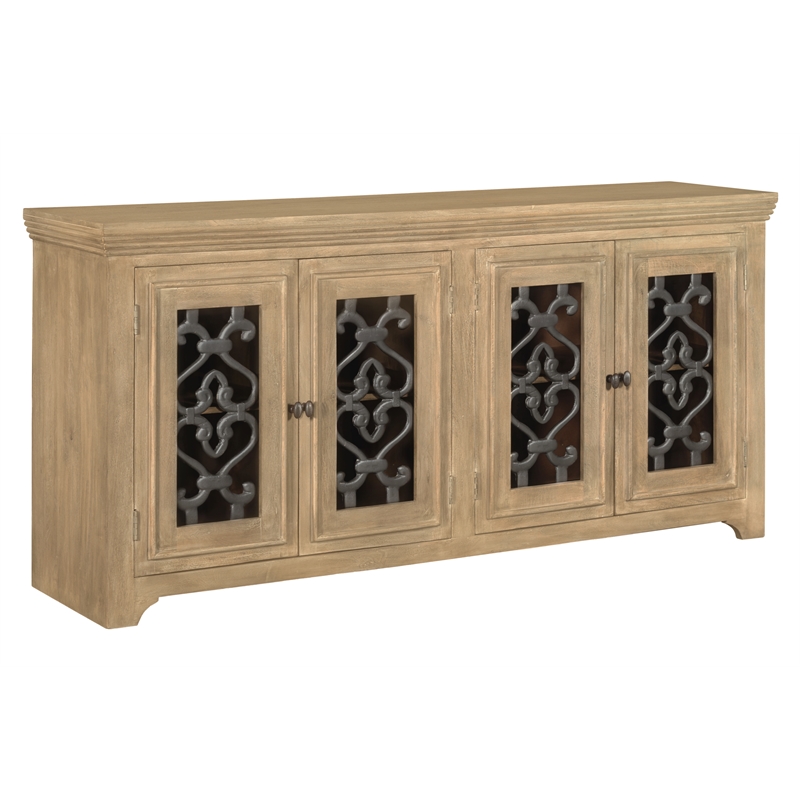 Hearst 4-Drawer Sideboard in Traditional Natural Finish on Solid Wood