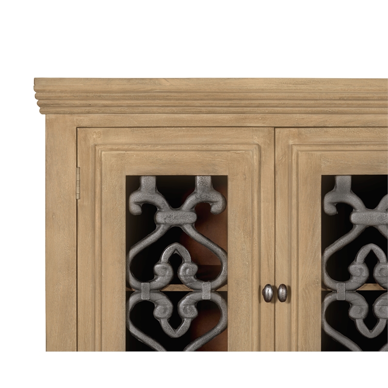 Hearst 4-Drawer Sideboard in Traditional Natural Finish on Solid Wood