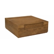 Flagstaff Square Cocktail Table 2-Drawer in Modern Spice Tan Finished Solid Wood