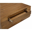 Flagstaff Square Cocktail Table 2-Drawer in Modern Spice Tan Finished Solid Wood