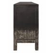 Magma 4-Door Sideboard in Modern Distressed Black Finish on Solid Wood