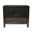 Magma 2-Door Sideboard in Modern Distressed Black Finish on Solid Wood