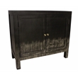 Magma 2-Door Sideboard in Modern Distressed Black Finish on Solid Wood