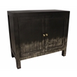 Magma 2-Door Sideboard in Modern Distressed Black Finish on Solid Wood