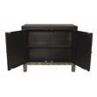 Magma 2-Door Sideboard in Modern Distressed Black Finish on Solid Wood