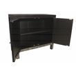 Magma 2-Door Sideboard in Modern Distressed Black Finish on Solid Wood