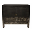 Magma 2-Door Sideboard in Modern Distressed Black Finish on Solid Wood