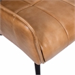 Gabriel Genuine Leather Arm Chair in Mid-Century Caramel Tan Finish