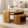 Molly Cocktail Table 2-Piece Set in a Modern Royal Walnut on Solid Wood