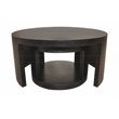 Molly Cocktail Table 2-Piece Set in a Modern Natural Black on Solid Wood