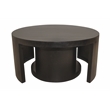 Molly Cocktail Table 2-Piece Set in a Modern Natural Black on Solid Wood