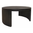 Molly Cocktail Table 2-Piece Set in a Modern Natural Black on Solid Wood