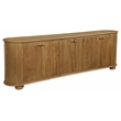 Astrid 6-Door Sideboard in a Mid-Century Natural Finish on Oak Solid Wood