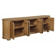Astrid 6-Door Sideboard in a Mid-Century Natural Finish on Oak Solid Wood