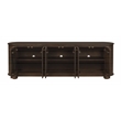 Astrid 6-Door Sideboard in a Mid-Century Barista Brown Finish on Oak Solid Wood