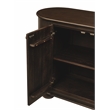 Astrid 6-Door Sideboard in a Mid-Century Barista Brown Finish on Oak Solid Wood