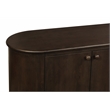 Astrid 6-Door Sideboard in a Mid-Century Barista Brown Finish on Oak Solid Wood
