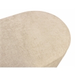 Jackie Storage Bench in Contemporary Beige Multi-Weave Fabric on Solid Wood Base