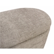 Jackie Storage Bench in Contemporary Slate Multi-Weave Fabric on Solid Wood Base