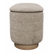 Jackie Storage Bench in Contemporary Slate Multi-Weave Fabric on Solid Wood Base