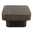 Landon Cocktail Table in Contemporary Stamped Brass Cladding on Solid Wood