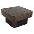 Landon Cocktail Table in Contemporary Stamped Brass Cladding on Solid Wood