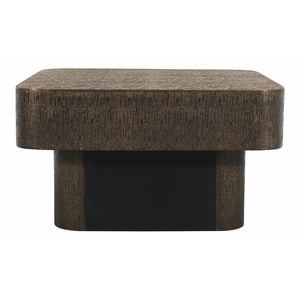 Landon Cocktail Table in Contemporary Stamped Brass Cladding on Solid Wood