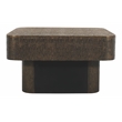 Landon Cocktail Table in Contemporary Stamped Brass Cladding on Solid Wood