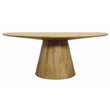 Jaden Round Dining Table in Mid-Century Distressed Natural Finish on Solid Wood