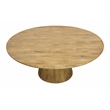 Jaden Round Dining Table in Mid-Century Distressed Natural Finish on Solid Wood